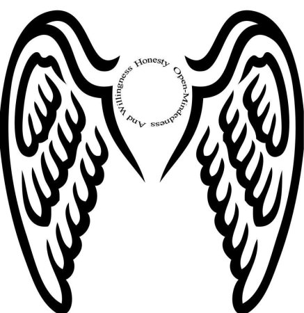 Крылья трафарет