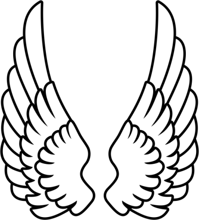 Крылья раскраска