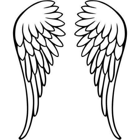 Крылья ангела раскраска