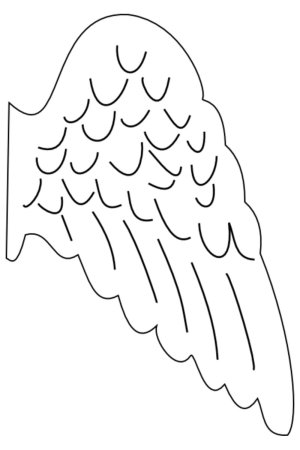 Крылья трафарет