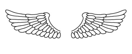 Крылья трафарет