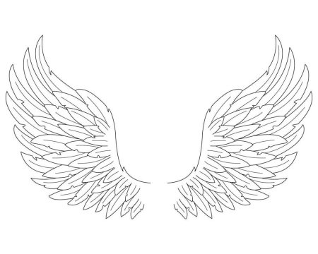Крылышки ангела контур