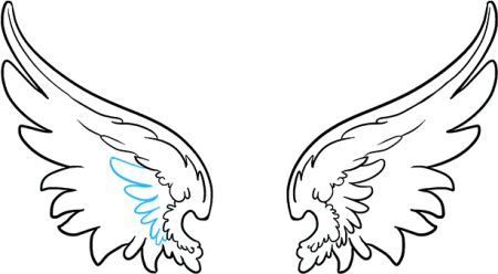 Крылья карандашом