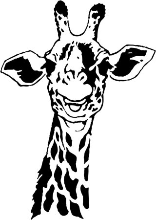 Трафарет жирафа для вырезания