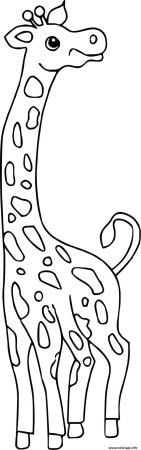 Трафарет жирафа для рисования