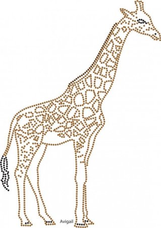 Трафарет жирафа для рисования для детей