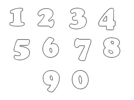 Трафареты цифр для вырезания