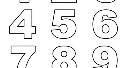 Трафареты цифр для вырезания