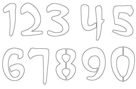 Цифры для раскрашивания