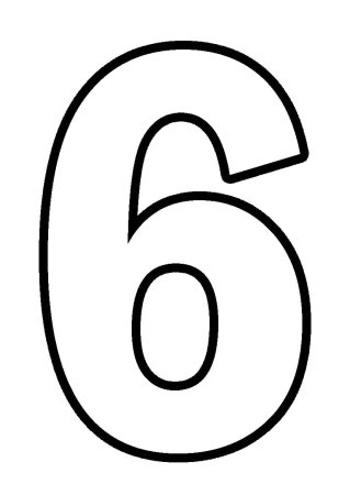 Цифра пять раскраска