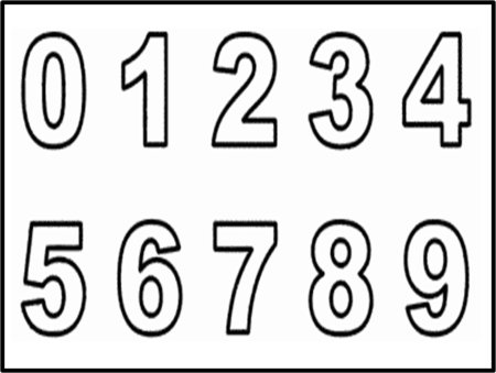 Цифра 9 на весь лист а4