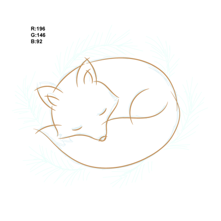 Спящая лиса рисунок карандашом
