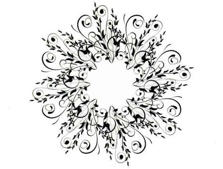 Орнамент вокруг люстры