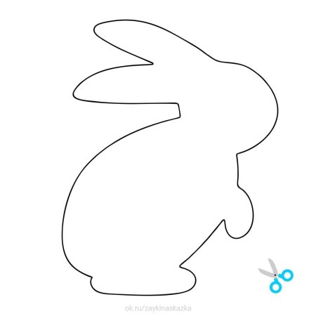 Трафарет зайчика
