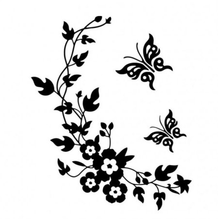 Цветочные трафареты для декора