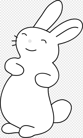 Контур зайчика для рисования