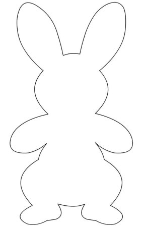 Заяц контур сзади