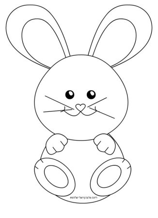 Эскиз зайчика для детей аппликация