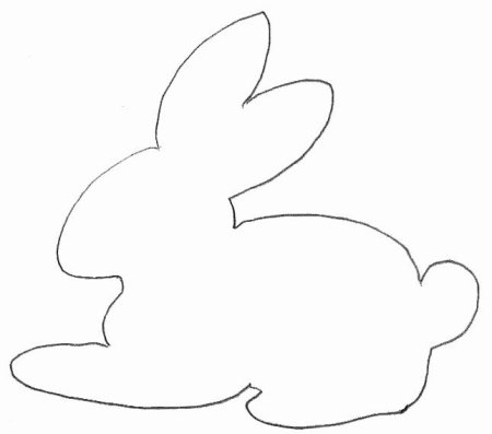 Трафарет зайчика