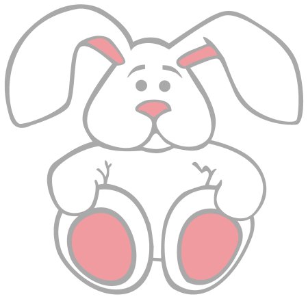 Трафарет для лепки заяц