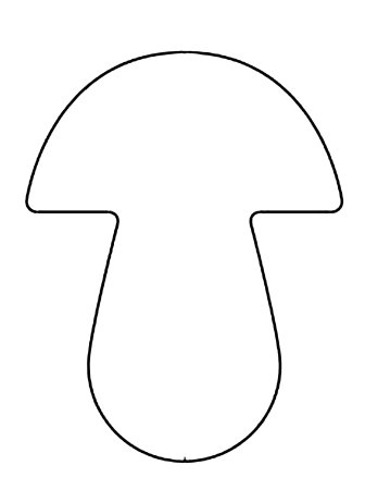 Гриб трафарет для вырезания