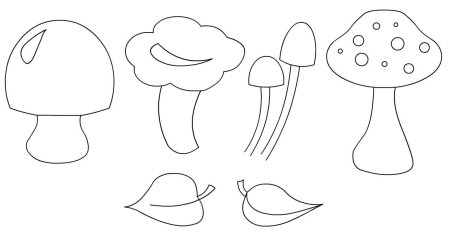 Трафарет гриба для аппликации