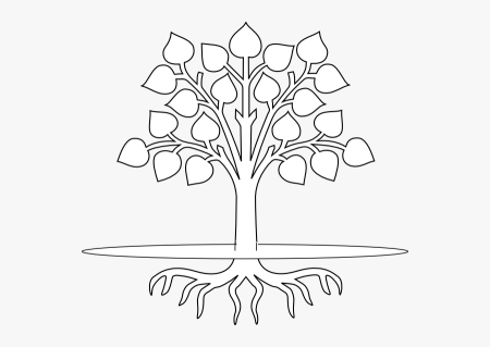 Дерево с корнями раскраска