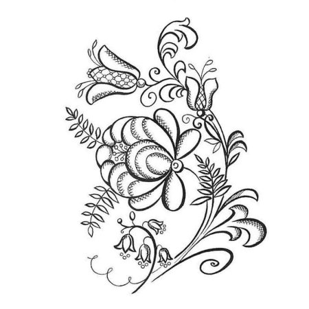 Петриковская роспись трафареты