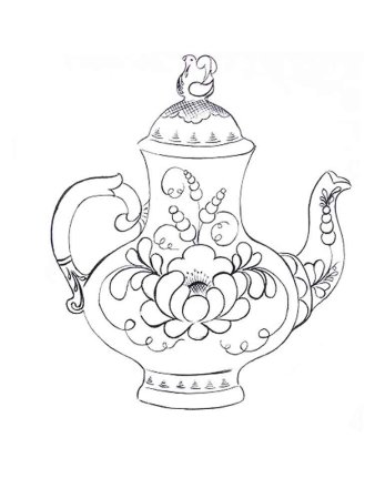 Раскраски народные промыслы для дошкольников Гжель