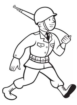 Солдат раскраска