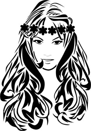 Красивые трафареты девушек