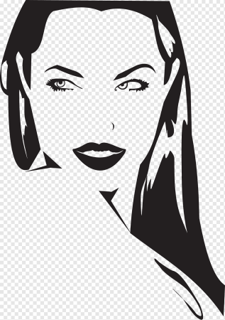 Силуэт лица девушки