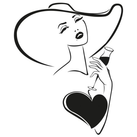 Трафарет лица девушки для торта