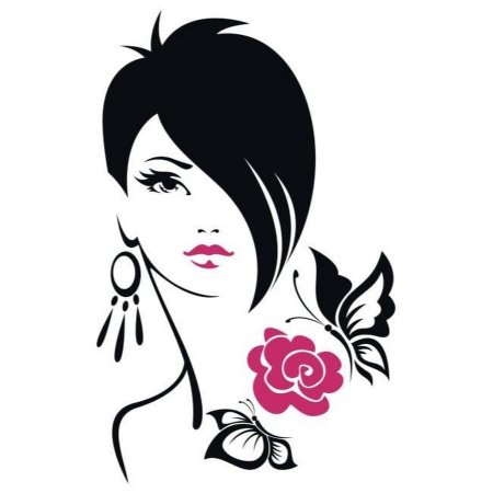 Трафарет женщины в платье