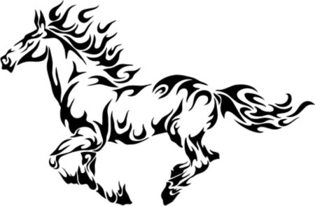 Трафарет лошади