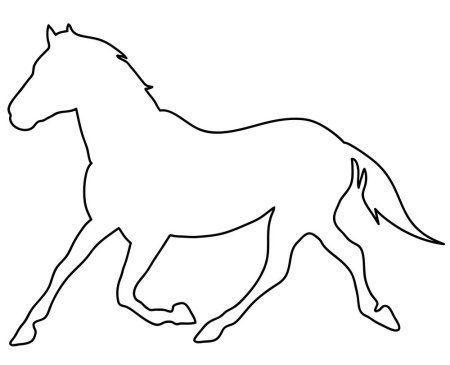 Трафарет лошадки для вырезания