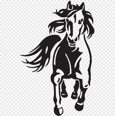 Трафарет лошади