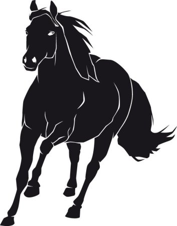 Силуэт лошади