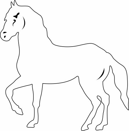 Трафарет лошади