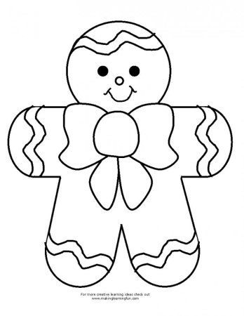 Пряничный человечек раскраска