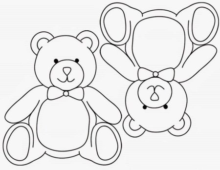 Шаблон мишка для аппликации