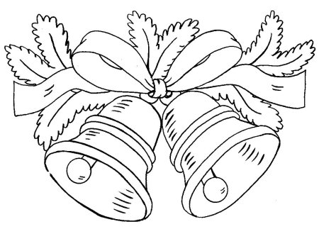 Новогодние колокольчики раскраска