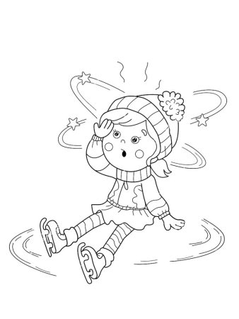 Безопасность зимой раскраски для детей