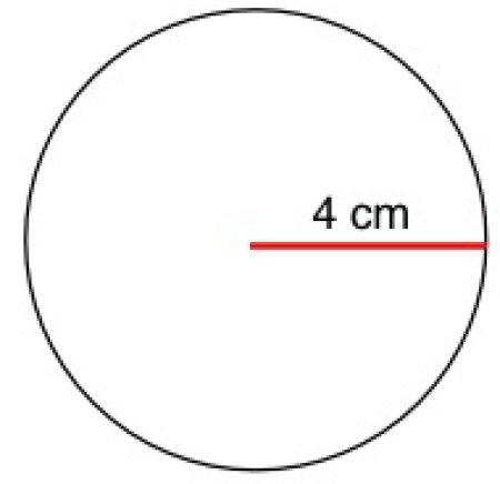Окружность радиусом 5.4 см