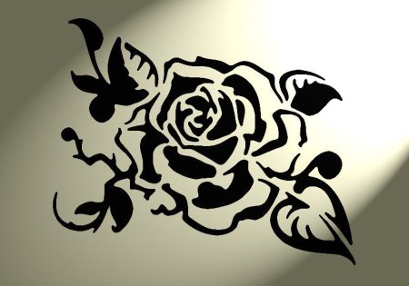 Трафарет розы на стену