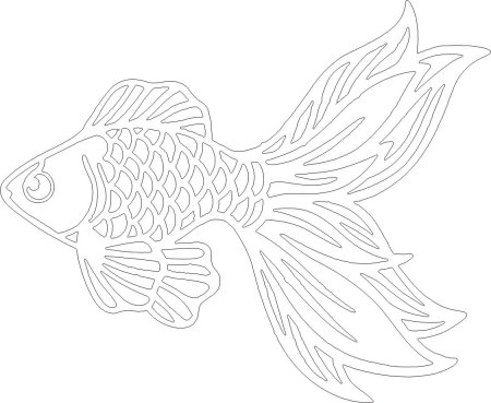 Золотая рыбка трафарет