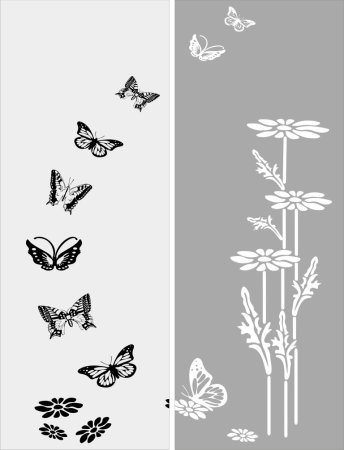 Трафареты для декора зеркала