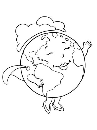 Контурное изображение земли