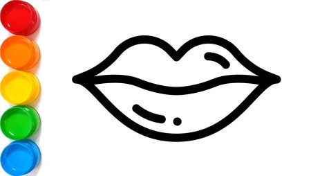 Губы раскраска