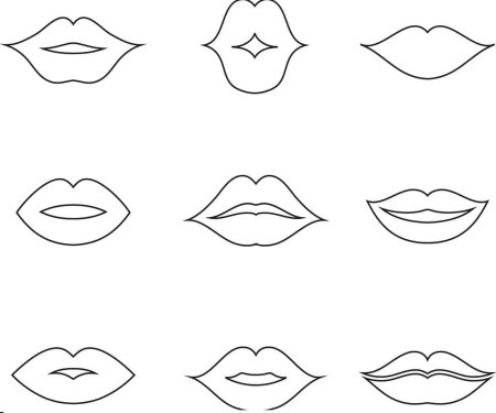 Губы раскраска